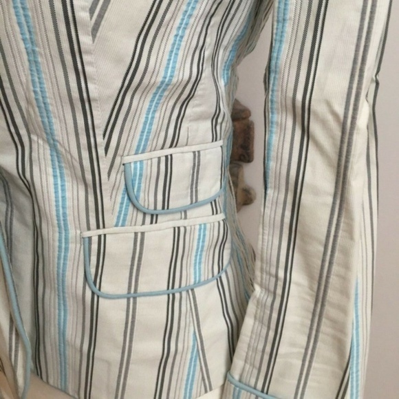GIVENCHY Striped Nautical Sz 38 US XSmall Blazer - Picture 5 of 8